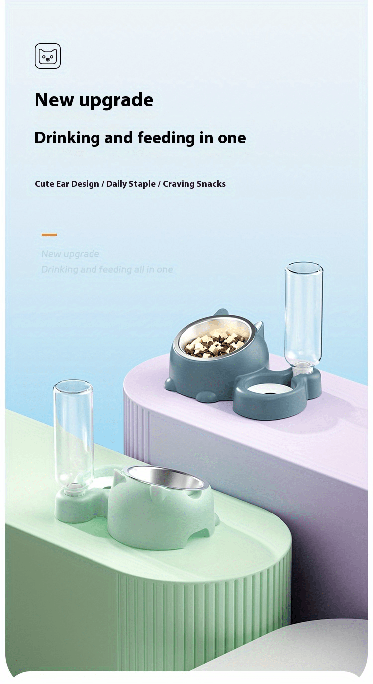 Bol à Nourriture pour Animaux Personnalisable, Multifonction en Matériau PP, Adapté aux Chats et Chiens, Ensemble Cadeau Parfait pour Chiens