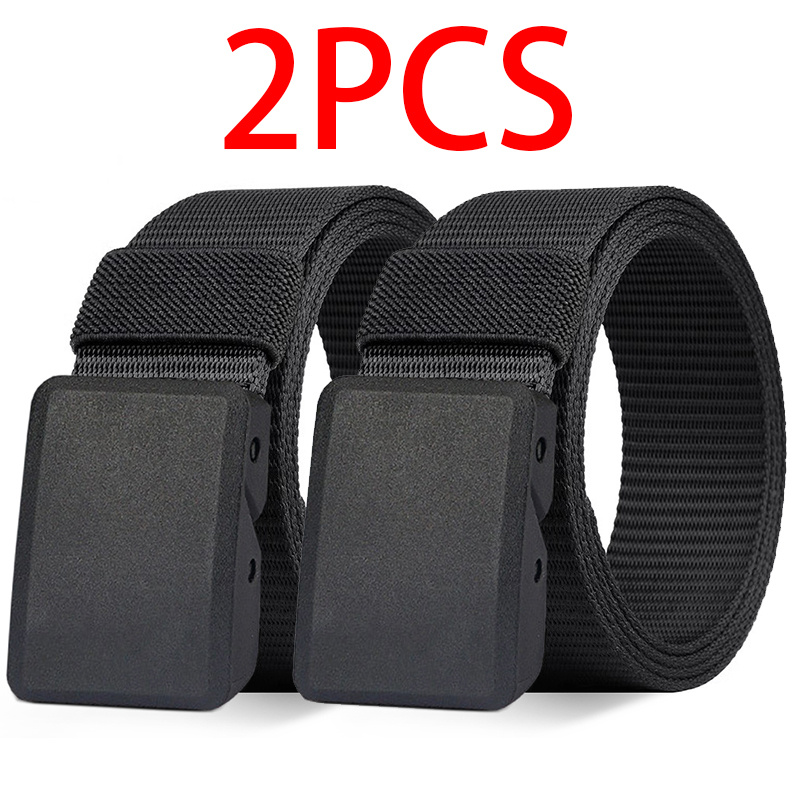 TEMU 2pcs Automatic Nylon Belt Outdoor Hunting Multifunctional Tactical Canvas Belt High Quality Men And Women Belt