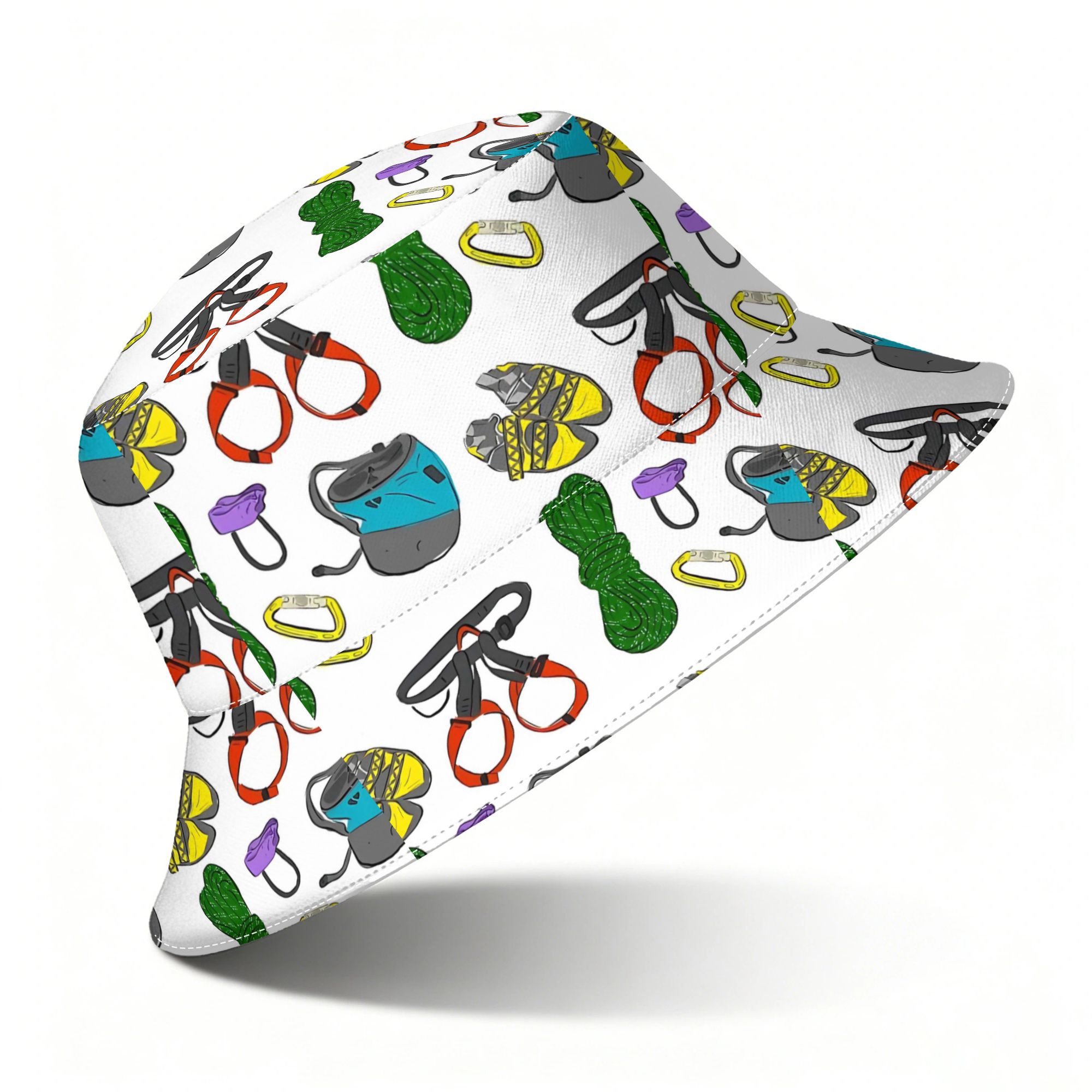 bucket hat 1pc rock climbing equipment pattern mens fashion novelty printed pattern lightweight breathable for outdoor   wear