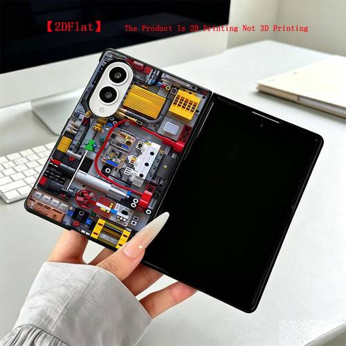 item picture phone case 2d flat phone cover case suitable for samsung for galaxy z fold 8 fold8 circuit pattern