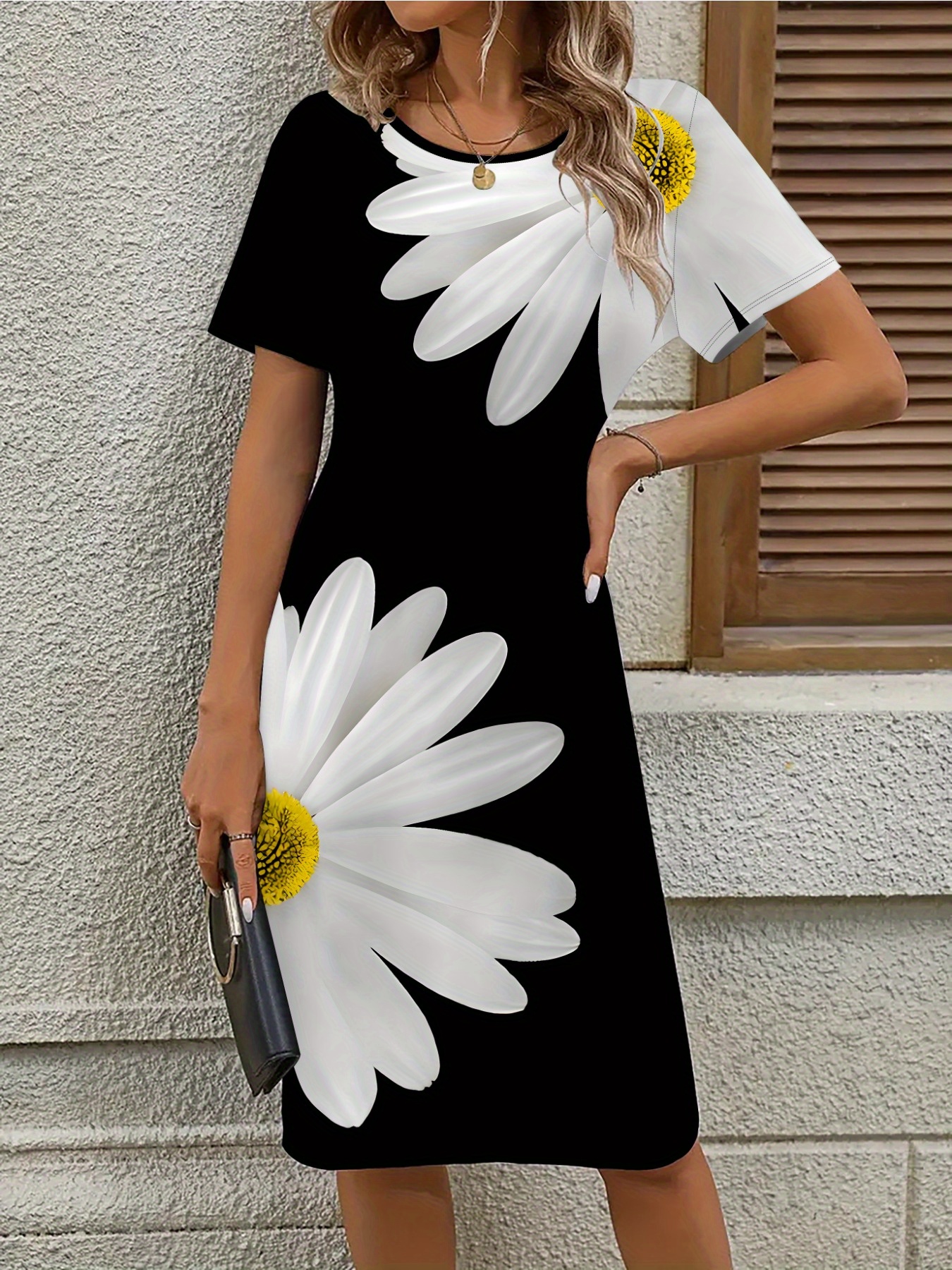 dress with daisies sold on Temu United States