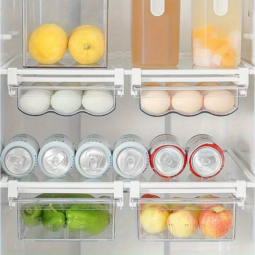 adjustable refrigerator egg drawer organizer auto rolling tilt design tool free installation prevents breakage maximizes fridge space holds 18 21 eggs fits shelves 11 3 18 4 deep 30x20x5cm saver practical kitchen tool smooth rolling mechanism