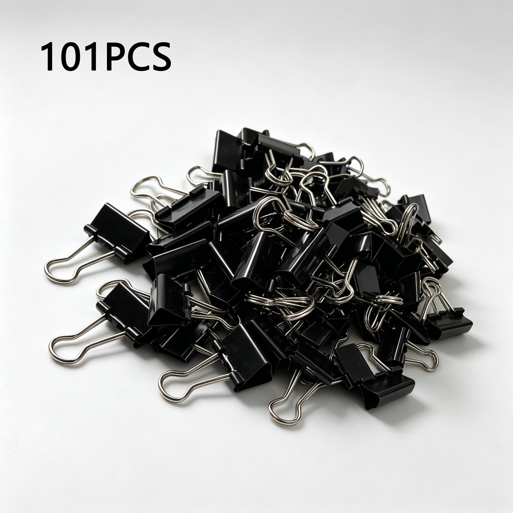 TEMU Clips à feuilles mobiles, lot de 101, pinces à oreilles de chien, 5/8 pouce, classeurs métalliques durables, pinces à papier blanches, pour , de