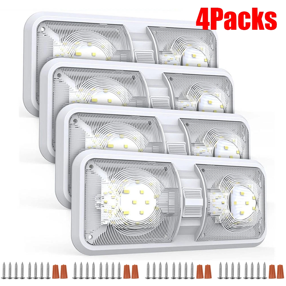 TEMU 4-packs Rv Lights Interior, Lights, Rv Led Lights Interior Fixtures 12v, Rv Ceiling Dome Light With Switch For Rv//trailer/boat/car, Without