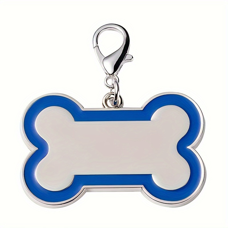 TEMU 1pc Plaque d'identification personnalisée en métal pour chien - Nom de l'animal gravé, convient à toute race, pour la Saint-Valentin et Noël,