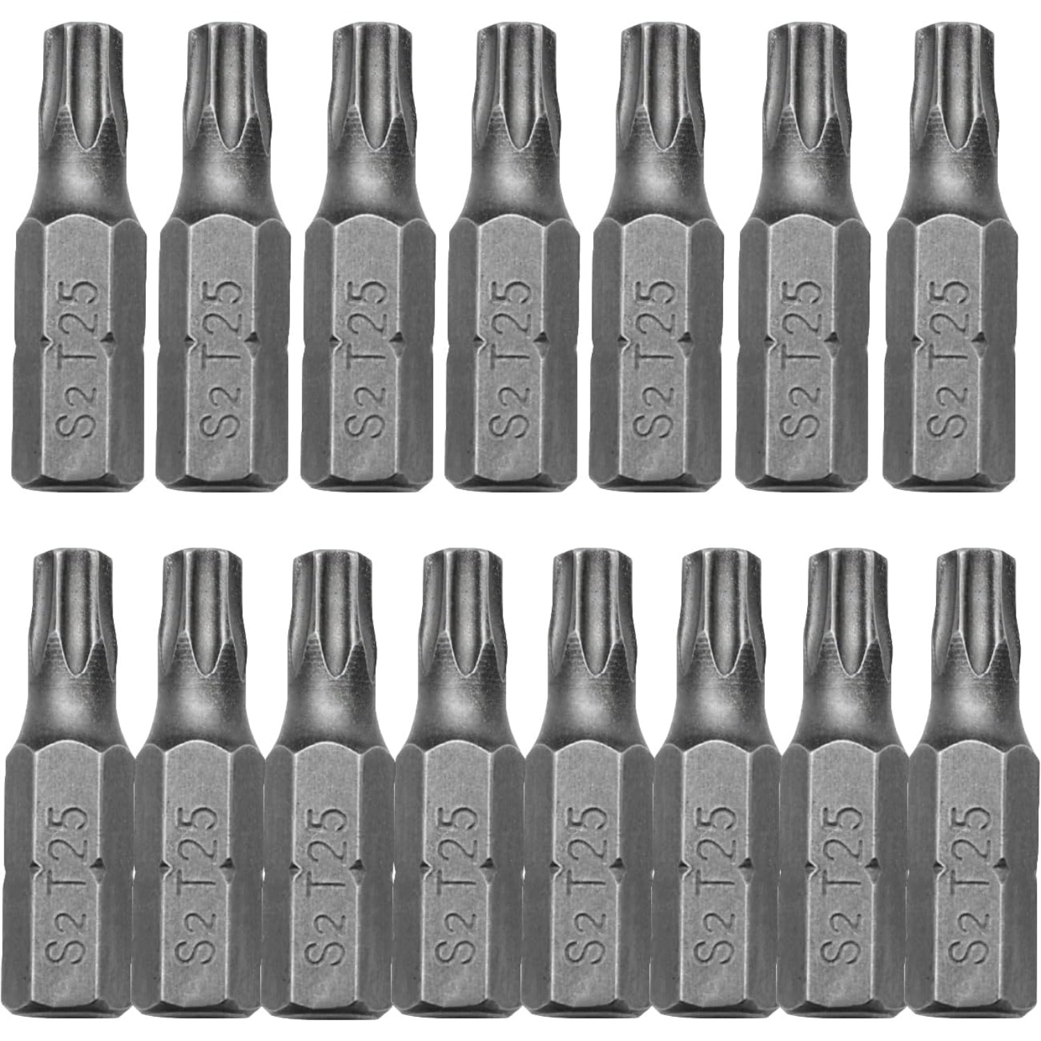 Image of 15pcs T25 Screwdriver Bit Set 1/4 Inch Hex Shank 1'' S2 Steel T25 Torx Bits Head Inserts For Security Torx Screwdriver Bit Set Ratcheting Screwdriver Precision Screw Drivers Screwdriving Set