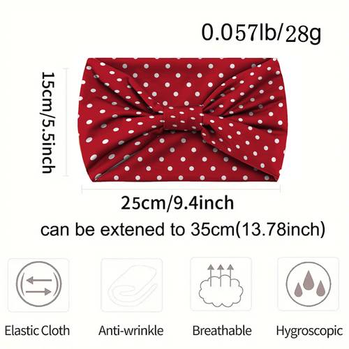 womens multicolor vintage polka dot headband sweat absorbent non slip wide suitable for yoga running stretchy elastic hair visor for washable for fitness outdoor activities
