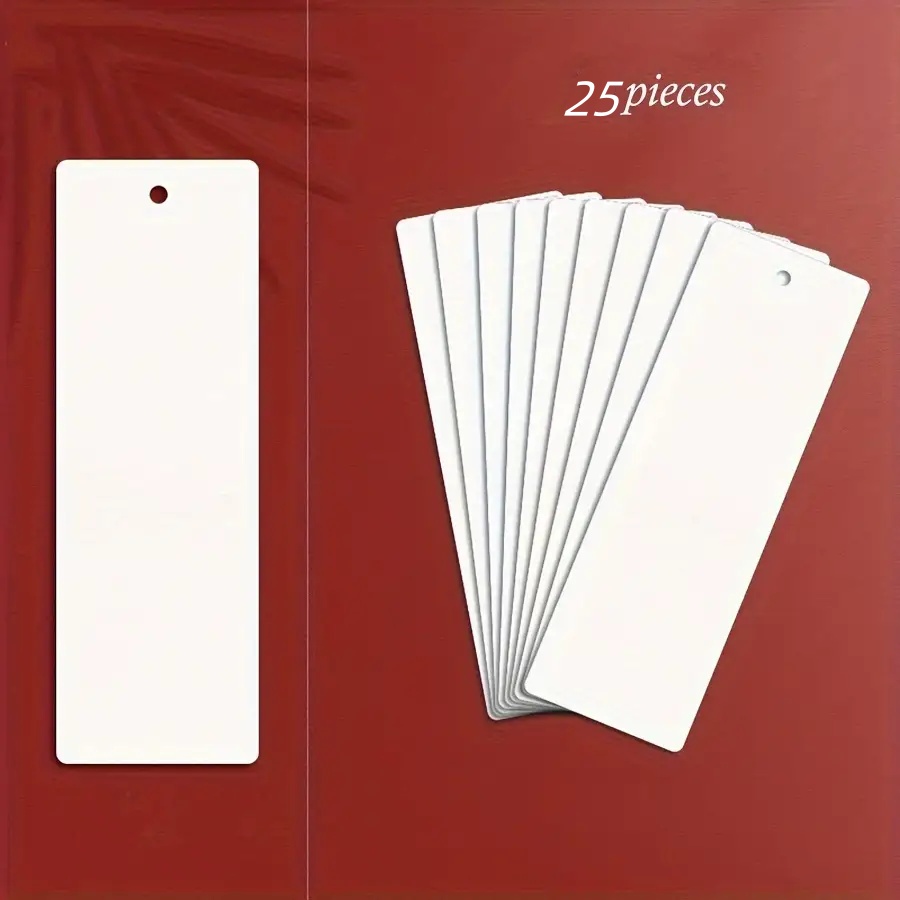 TEMU 25 Blank Bookmarks, Watercolor Paper 300g, Colored Pencils, Oil Paints, Acrylics, Watercolor Painting, Hand-drawn, Handmade Art Supplies.