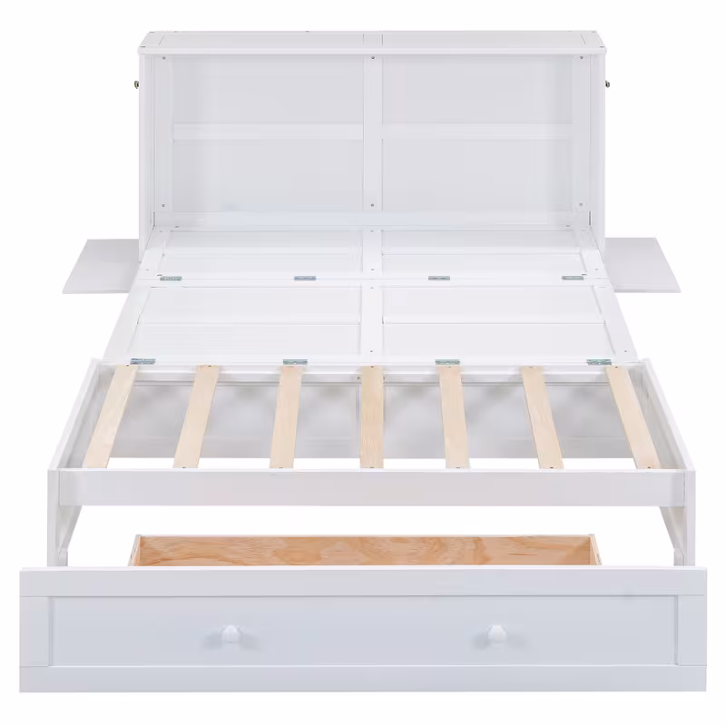 cama murphy com arrumação vertical e cabeceira de estante - design moderno minimalista , tamanho (140x200cm), estrutura de cama multifuncional com gavetas de arrumação debaixo da cama, , ideal para pequenos, apartamentos, residências de estudantes Detalhes do produto 8