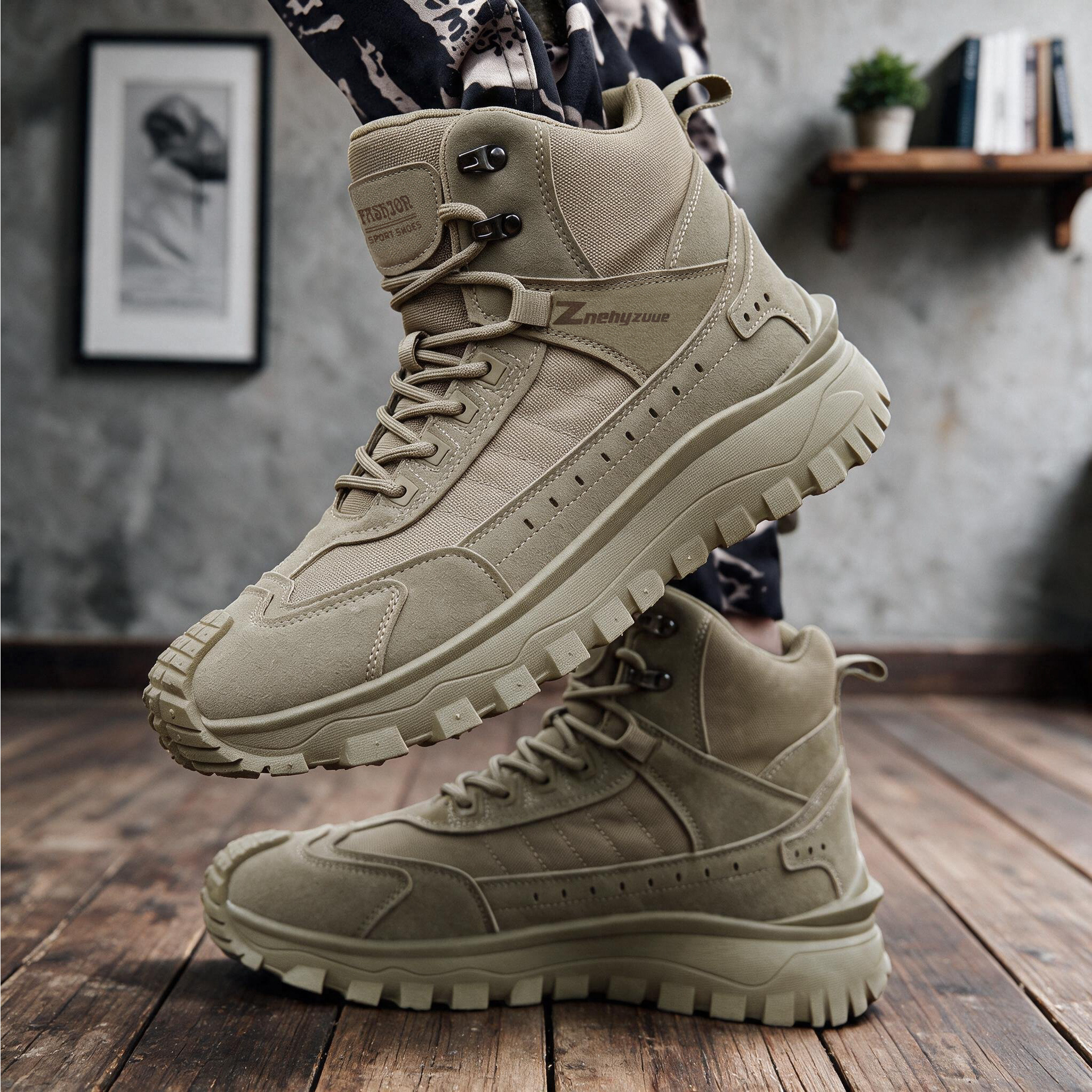 Women's Plus Size Wide Width Casual Sneakers, Lightweight Hiking Boots