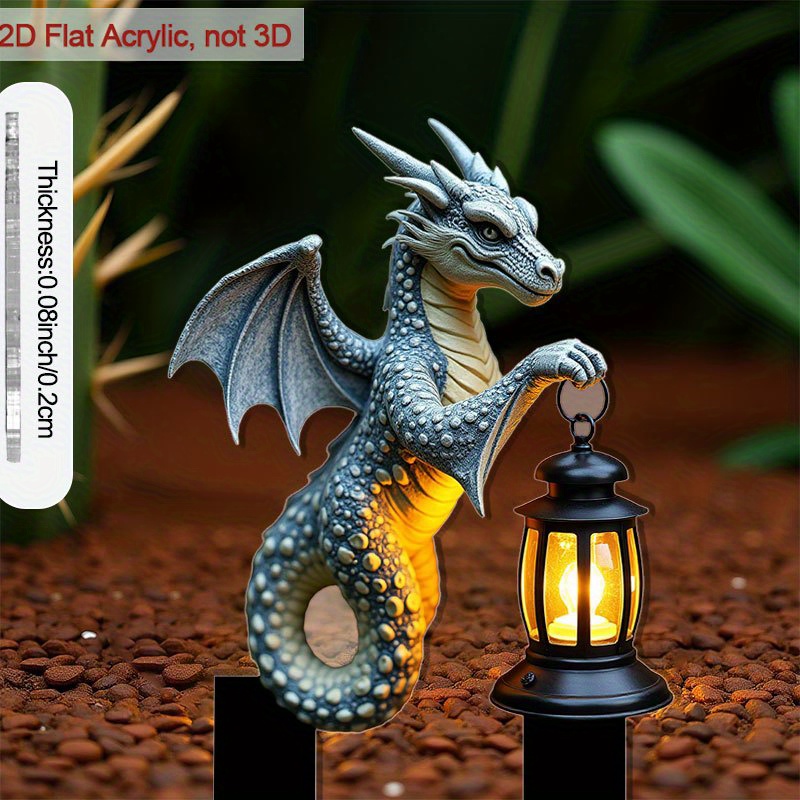 E-shop 2D Flat - 【2D Flat】 2D Flat - [2D Flat] 2D Plane, 1 Garten-Dragon-Ornament im asiatischen Stil - Dekorative Hängelampe für den Außenbereich,
