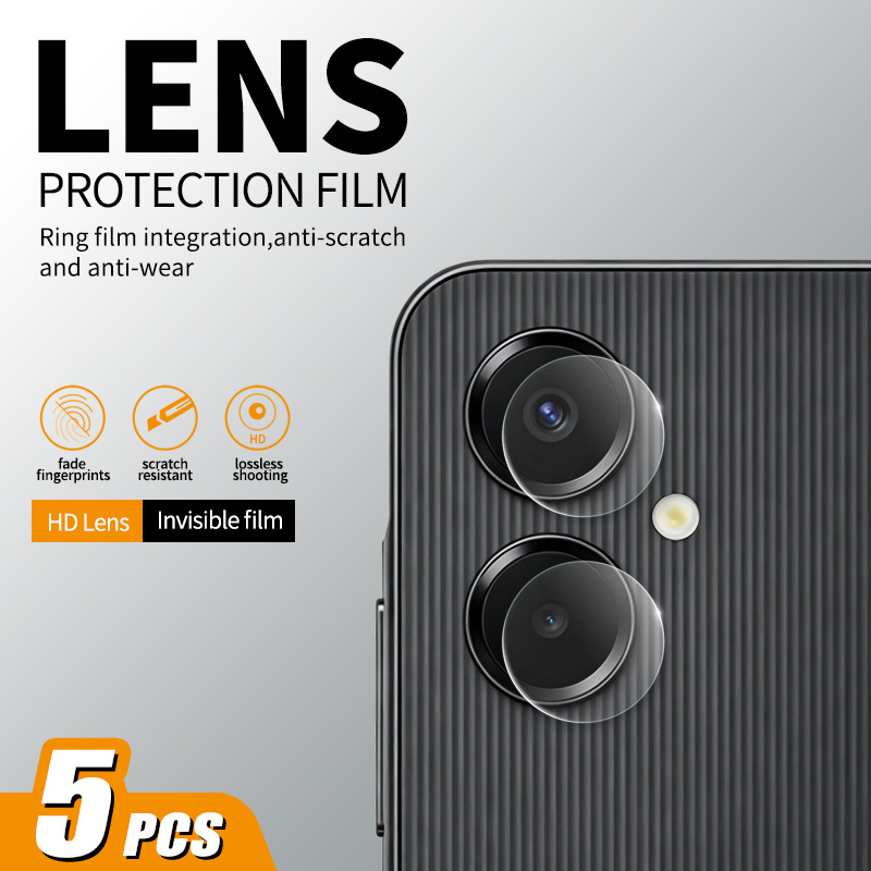 TEMU 5-pcs For For Galaxy A06 5g/a07 High-definition Scratch-resistant Phone Lens Protector Soft Film