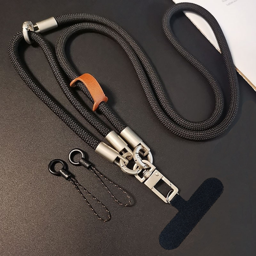 TEMU 3-in-1 Crossbody Phone Lanyard Adjustable 120cm Long Cellphone Strap Wrist Charm 3in1 Phone Lanyard