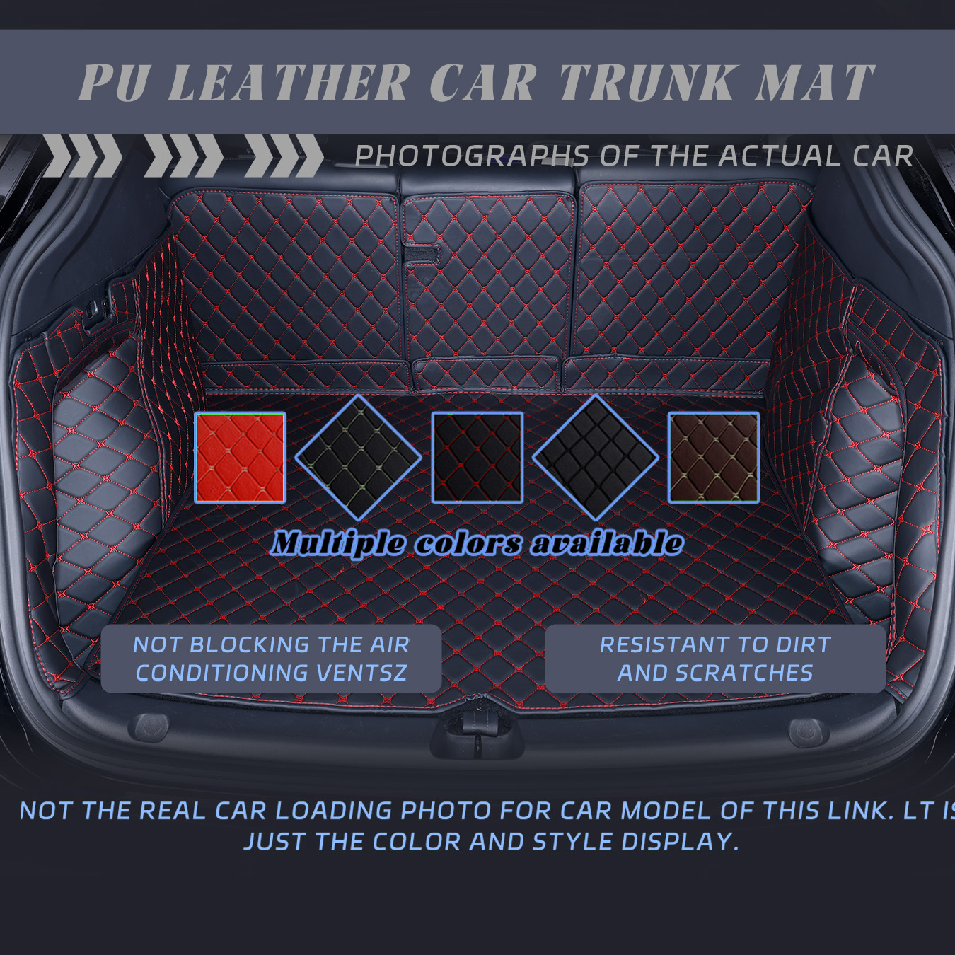 TEMU For For 2022-2023 Car Trunk Mat Full Encirclement Thickened Three-layer Pu Three-dimensional/suitable For Outdoor Travel