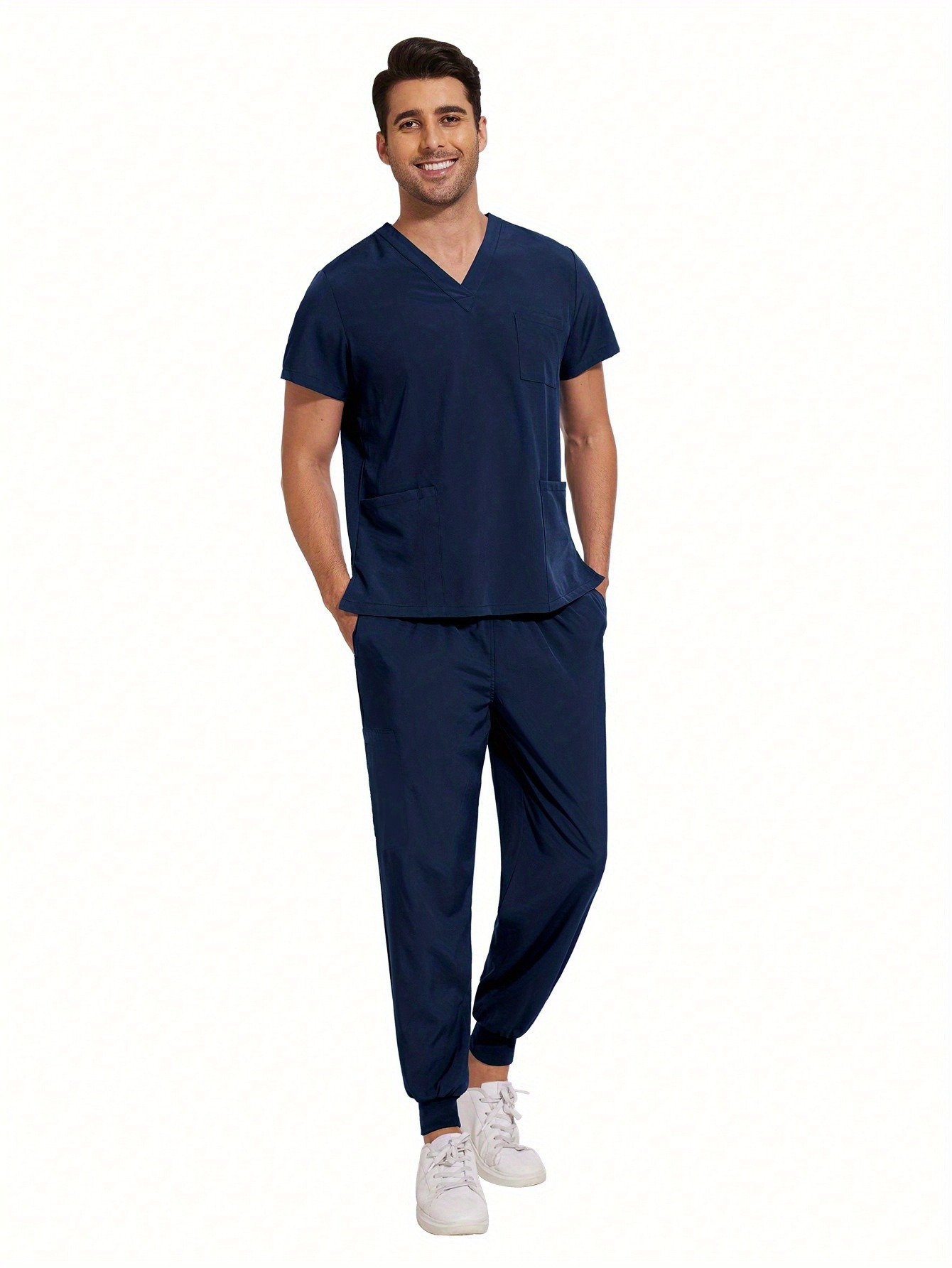 conjunto scrubs hombres estiloso uniforme Temu Peru