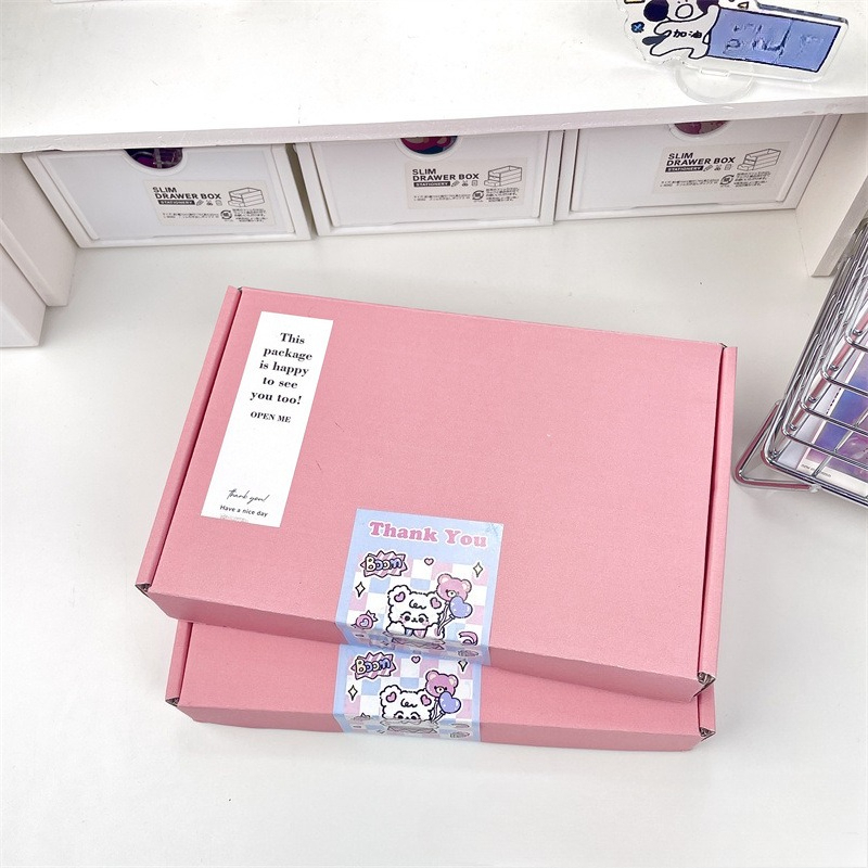 TEMU 10pcs Set Of Macaron Color Minimalist Shipping Boxes, Rectangular Colorful Boxes, Shipping Gift Cardboard Boxes