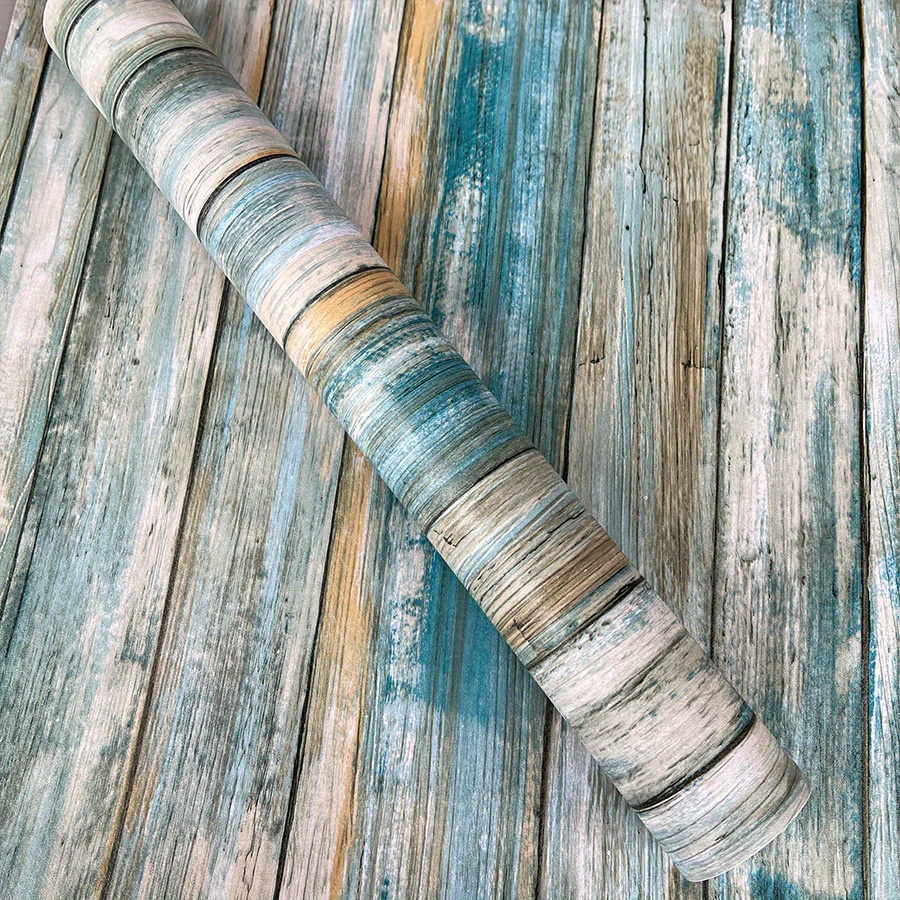 Image of Ocean Wallpaper - Waterproof Vinyl With Wood Grain Texture, Coastal Beach House Decor For Bathroom, Bedroom, Removable Self-adhesive Wall Covering, Beach Bathroom Decor