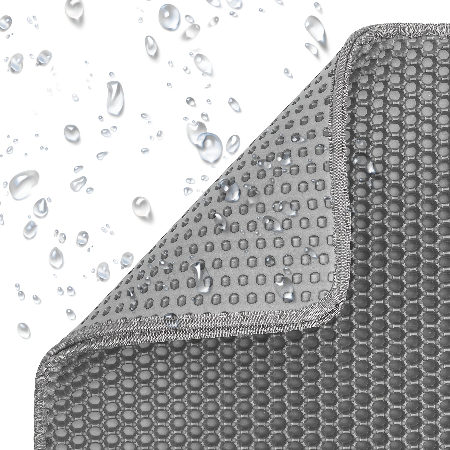 ERHAOG Oversized Cat Litter Mat, Honeycomb Dual Layer Collection System, And Washable Cat Litter Box Mat
