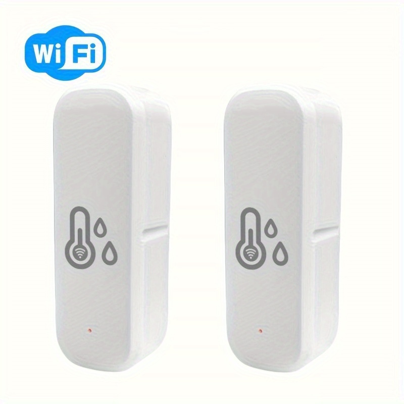 & Humidity Sensor With Voice Control, Wall-mounted, Non, Battery Powered, Wi-fi & Wireless , Display Function For Tv Monitoring - No Battery Included