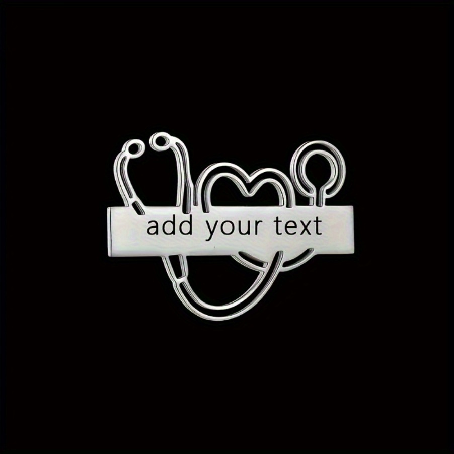 TEMU Custom Personalized Brooches, Wedding Bouquet Pins, Name Brooches, Engraved Symbol Bouquet Pins, Unique Engraved Custom Brooches, Anniversary