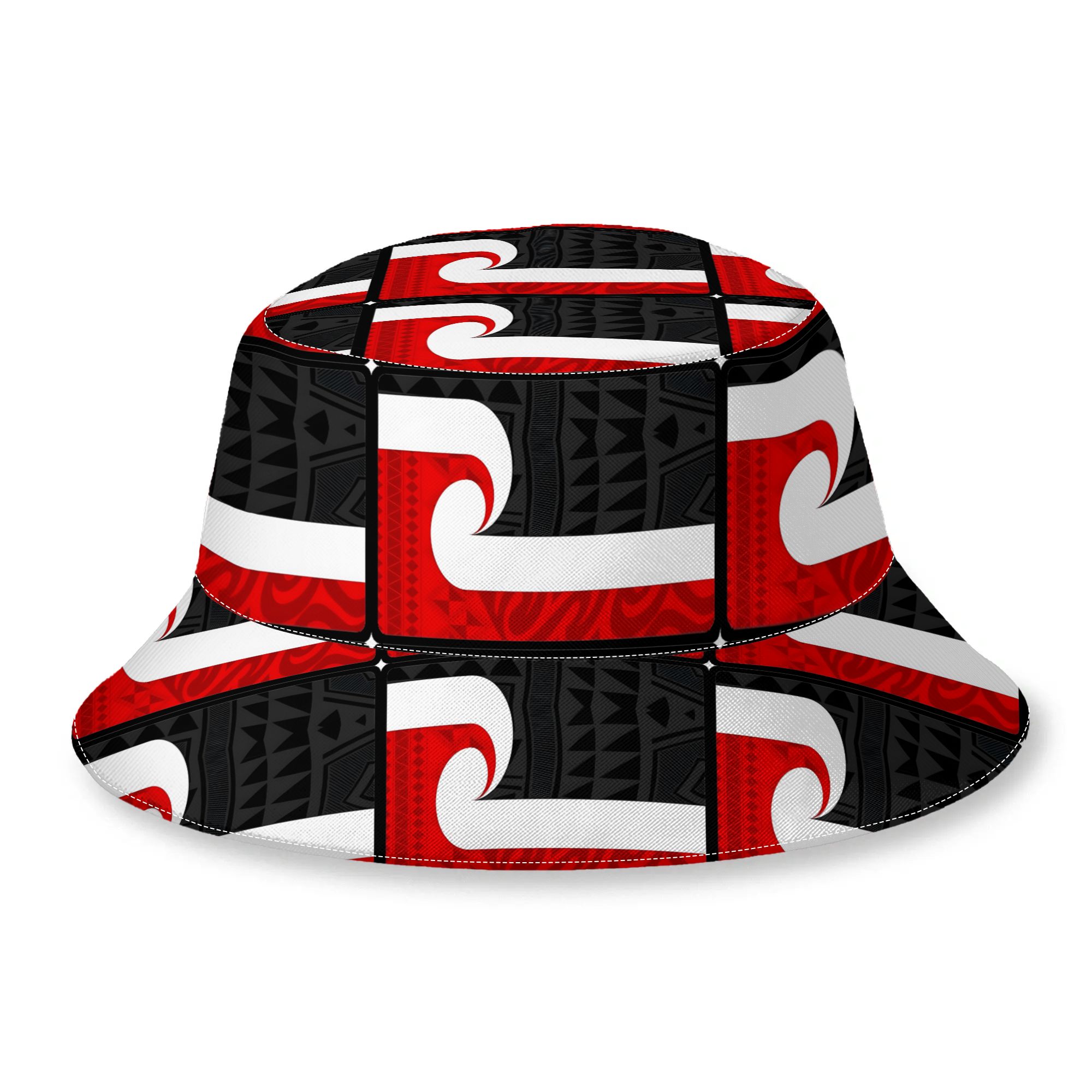 TEMU The Maori Creative Printed Bucket Hat Suitable For Beach Vacation, Daily Casual Wear, Outdoor Sports Unisex