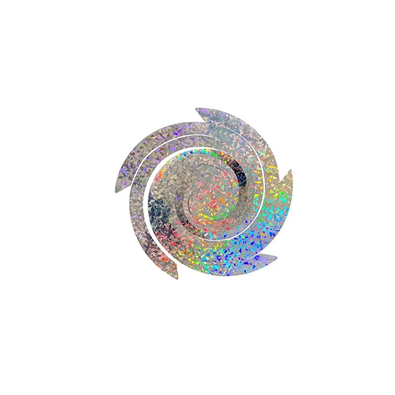 TEMU 1pc, Colorful Spiral Wind Chime, Reflective Bird Deterrent Ribbon