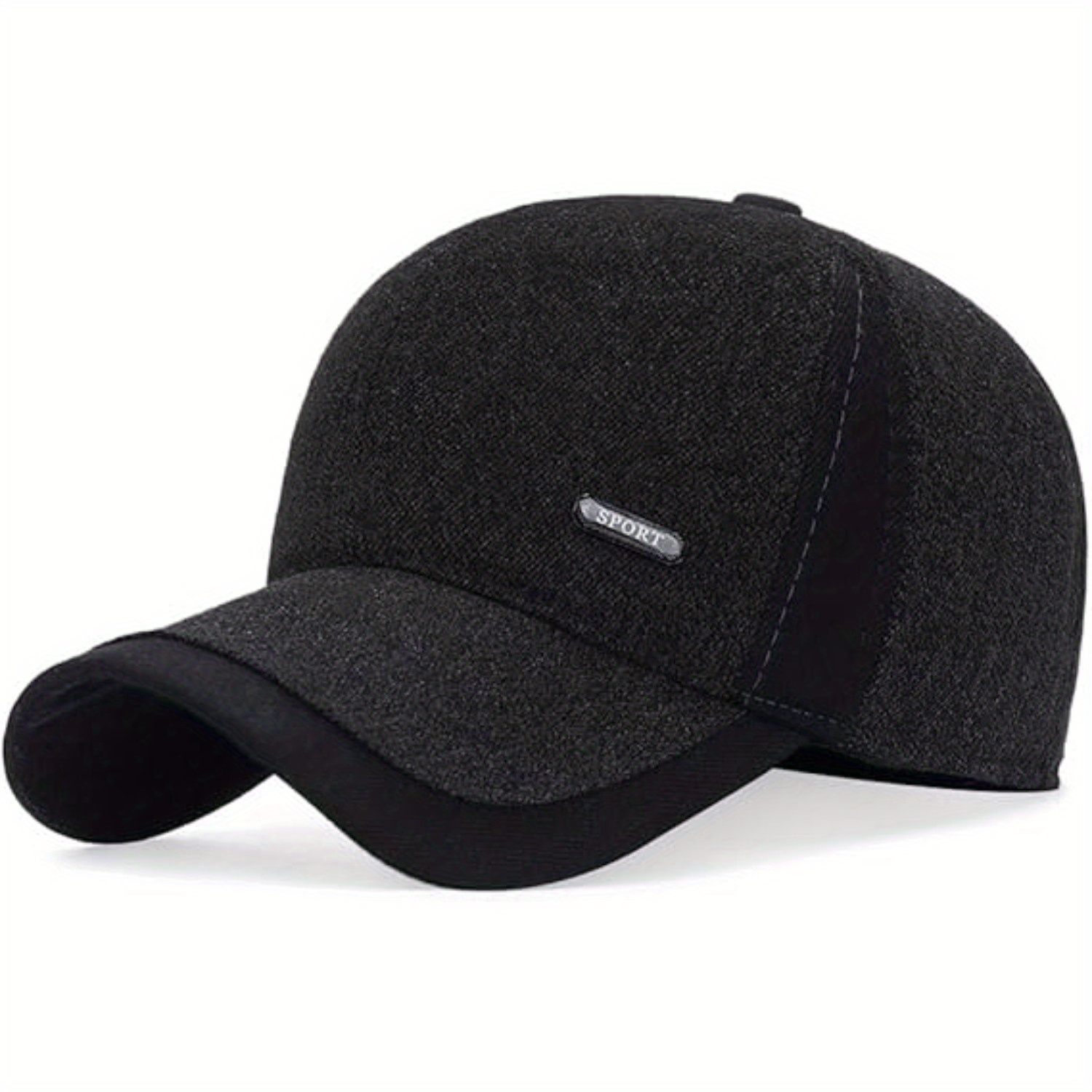 TEMU A Warm Autumn And Winter , Thickened And Lined, Designed For Men, Featuring A Baseball Style, Suitable For Outdoor Activities With Windproof Ear