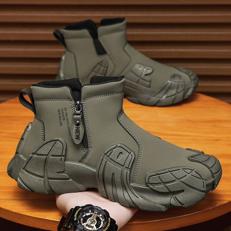 High-top Platform Fashionable Casual Shoes and Boots, Student Shoes, Men's Shoes, Comfortable Footwear for Hiking and Casual Wear