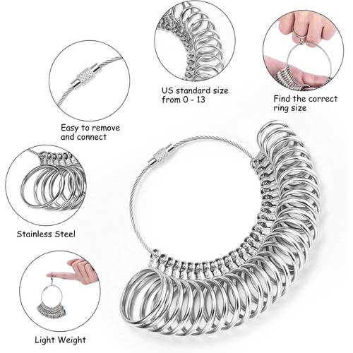 ring sizer sizing chart 0 13 adjustable ring size measuring stick suitable for jewelry crafts wedding bands birthdays for precise ring measurement device