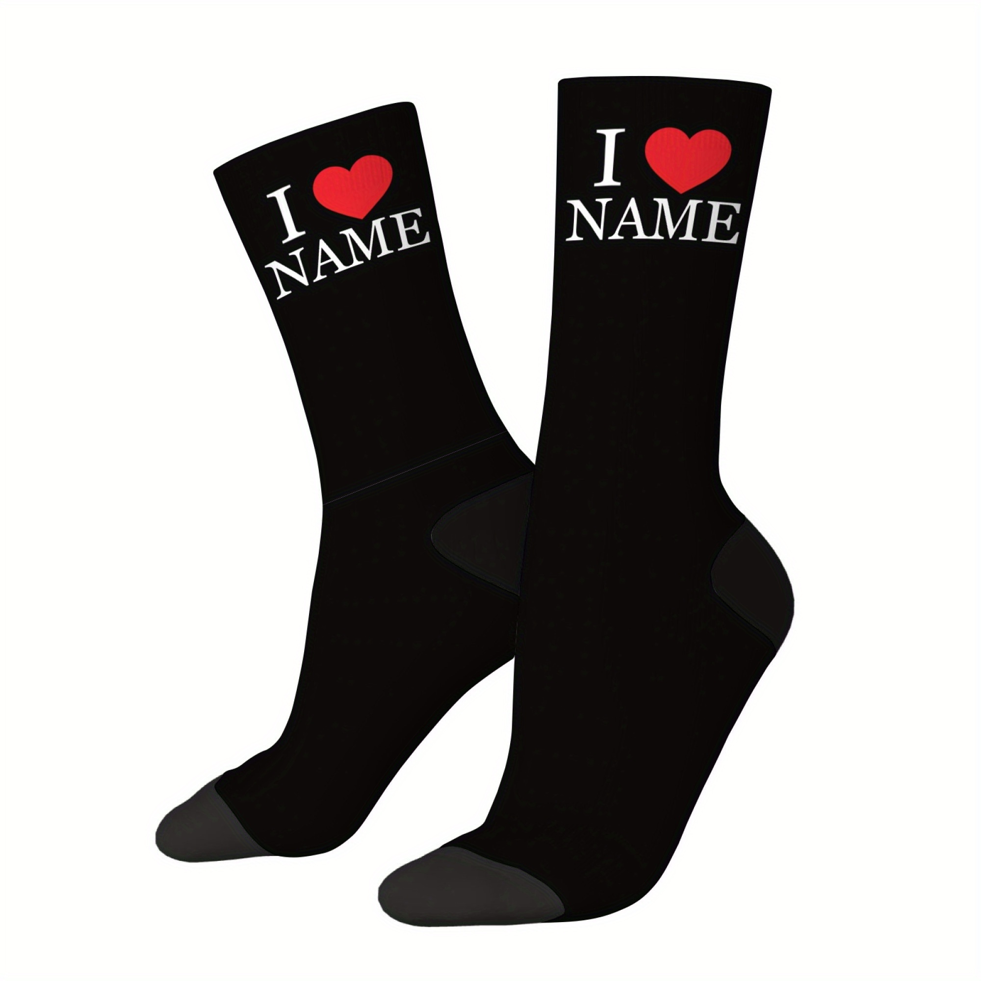 TEMU Custom Face Socks, Personalized Funny Gift Socks With Photo Customized, Novelty Trendy Crew Party Present Socks For Men Women