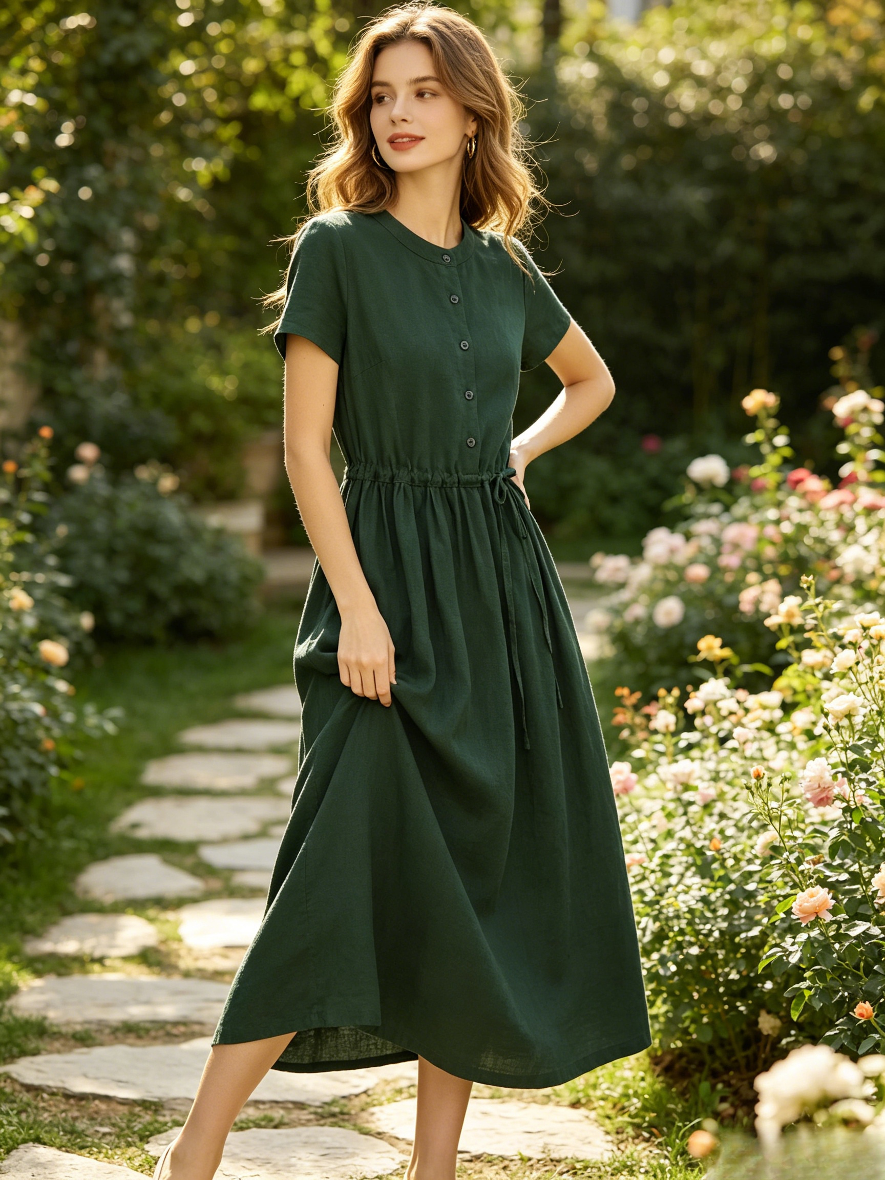 women cotton dresses sold on Temu United States