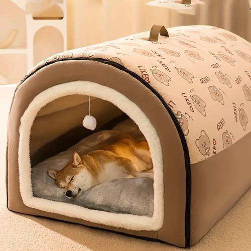 comfortable winter dog house large size washable and removable pet bed suitable for all breeds adjustable dog bed in all