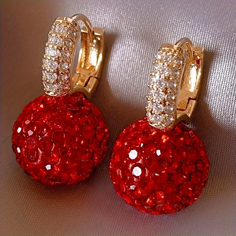 TEMU Aretes Circulares Elegantes y Sencillos con Detalles de Circonita Sintética , Accesorios de Joyería para y Banquetes