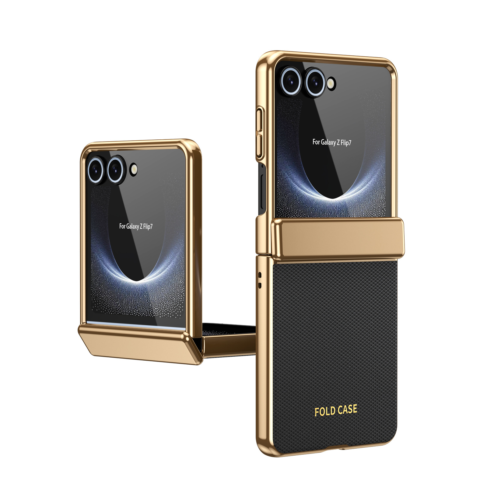 TEMU Phone Case - [full Wrap Center Hinge] Shell Film -one For Z Flip 7 Phone Case Foldable Screen Galaxy Z Flip 6 Electroplated Special Protective