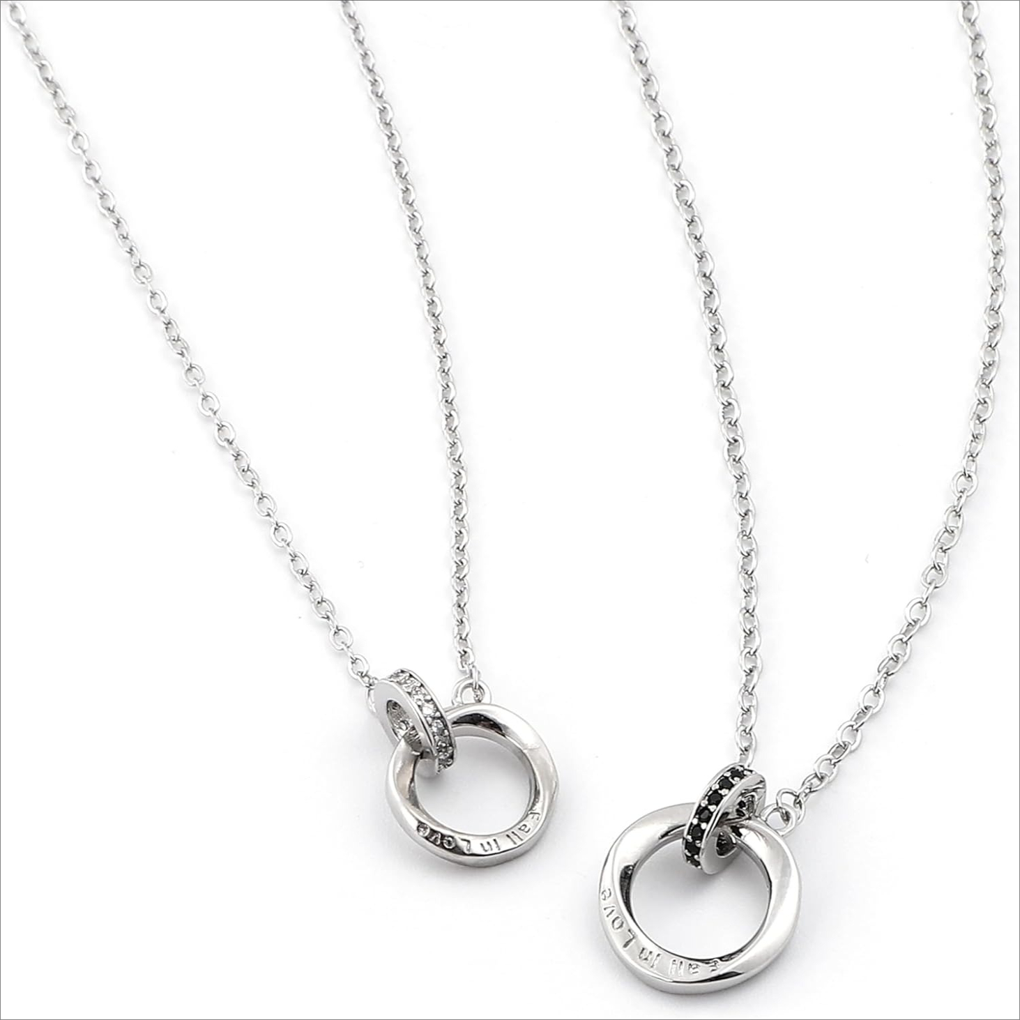 TEMU Halgeo 2pcs Set, Couple Necklace, Pair Ring, Necklace, Women's, Men's, Couple, Pair, Adult, Fine Popularity, Chain, Fine Jewelry, Jewelry,