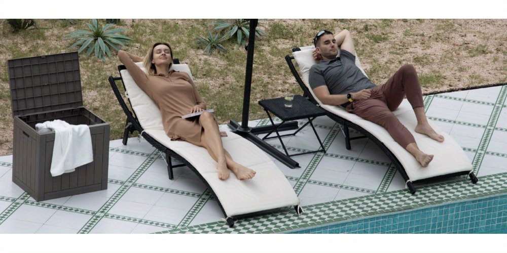 Devoko 34 Cu Ft Resin Outdoor Storage Shed - Waterproof Double Lock Security, No Shelf Design for Trash Can, Garden Tools & Pool Supplies, Durable Weather-Resistant Beige Organizer with Ventilation & Easy Assembly, Outdoor Storage Shed, Tool Organization, Ventilated Design, Sturdy Construction, Storage Sheds