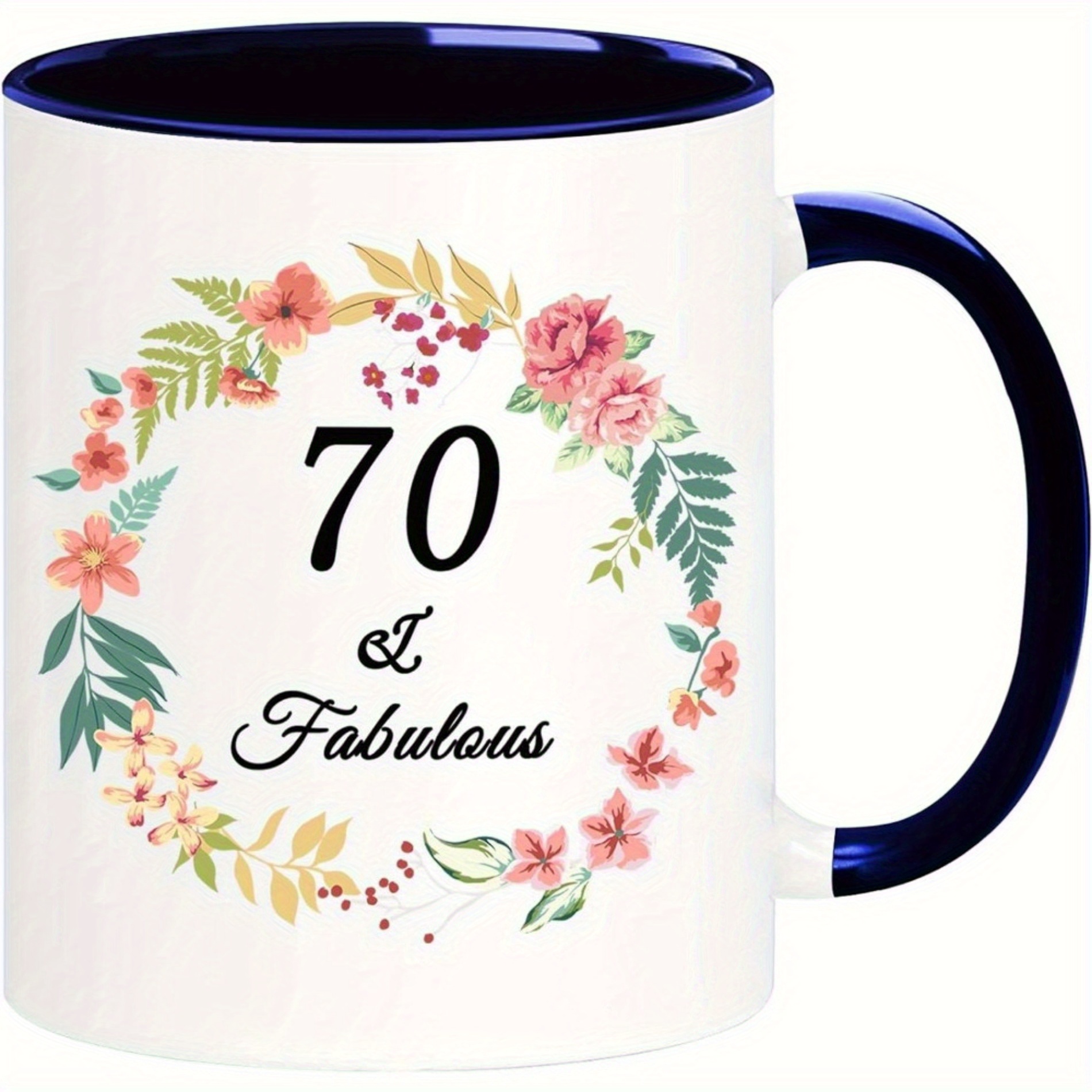 1pc 11oz ceramic coffee mug 70th birthday coffee mug women - Temu