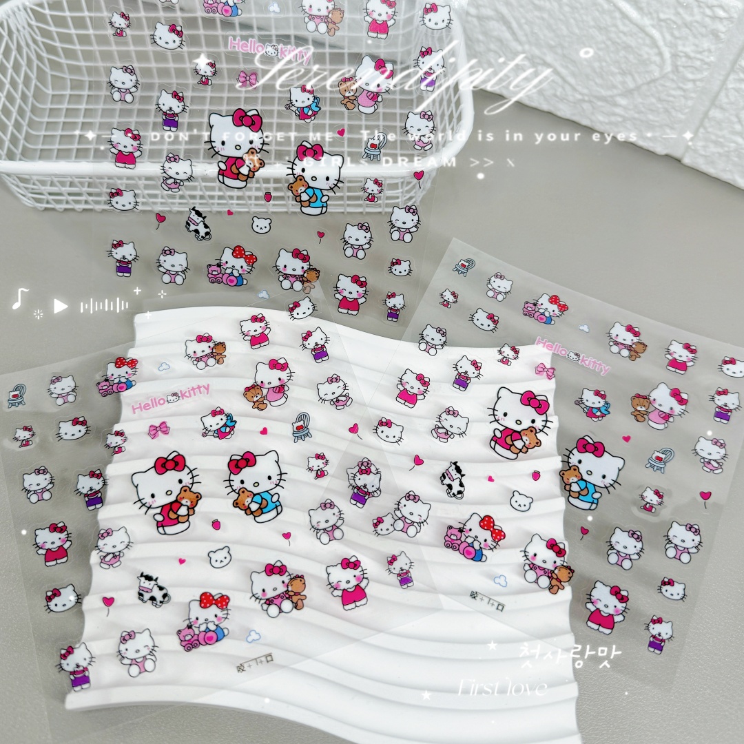 Hello Kitty Diy Stickers For Notebooks, Cute Cartoon Anime Decals For Laptops And Bags