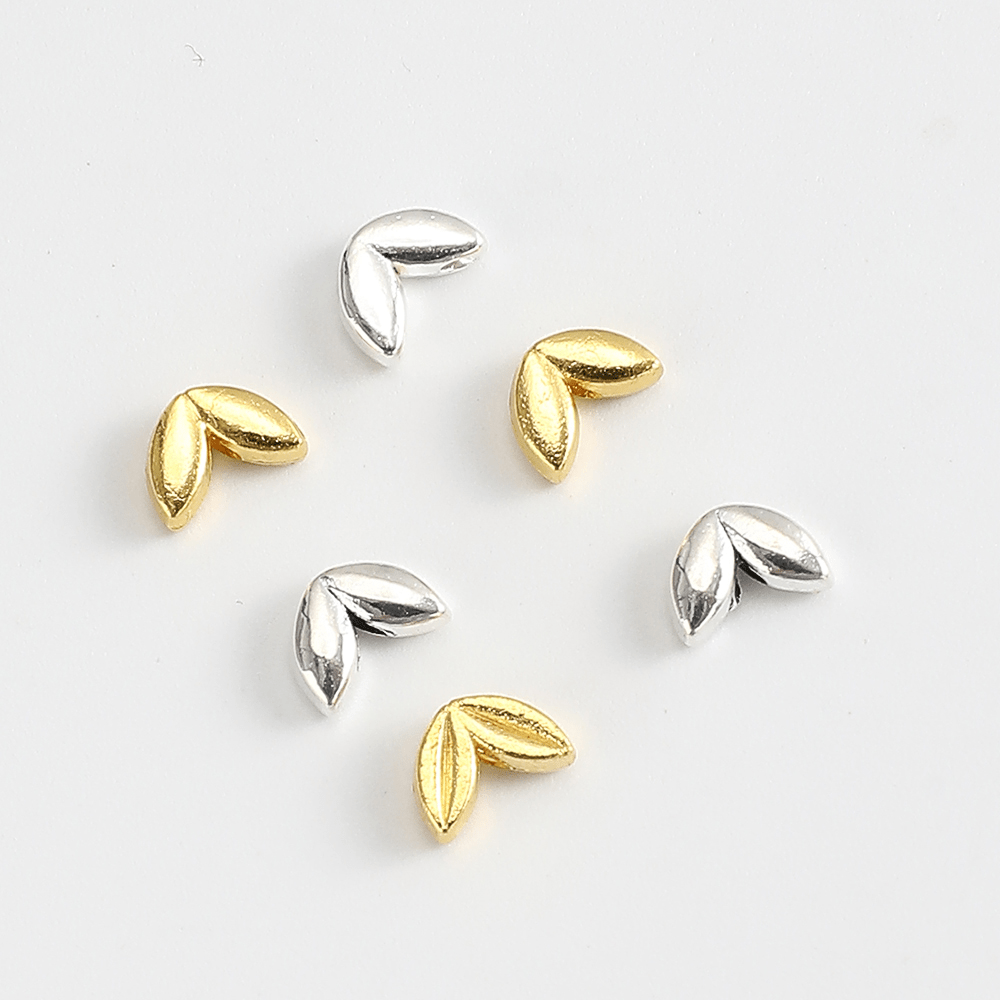 TEMU 50pcs 7mm Golden Color Spacer Beads Alloy Loose Beads Craft For Jewelry Making Diy Bracelets Necklace Beaded Supplies