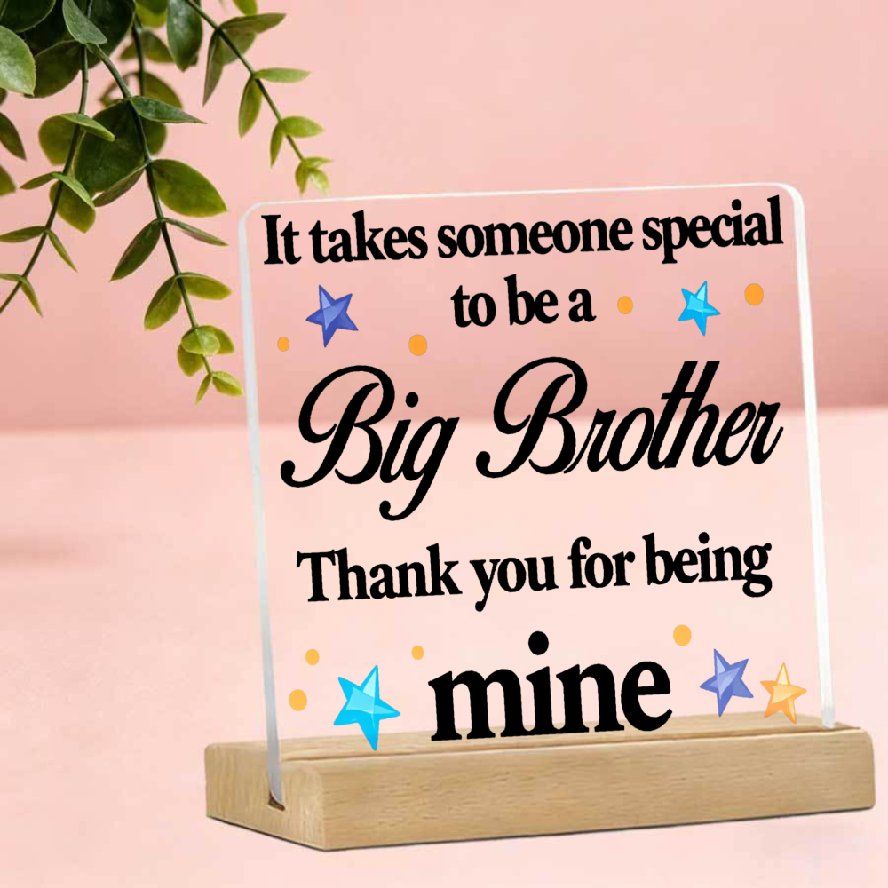 TEMU [ Thanksgiving Desktop Stand | 2d Flat No Power Required | Peel And Use] Star Decoration "being A Brother Is Special, Thank You For Being My