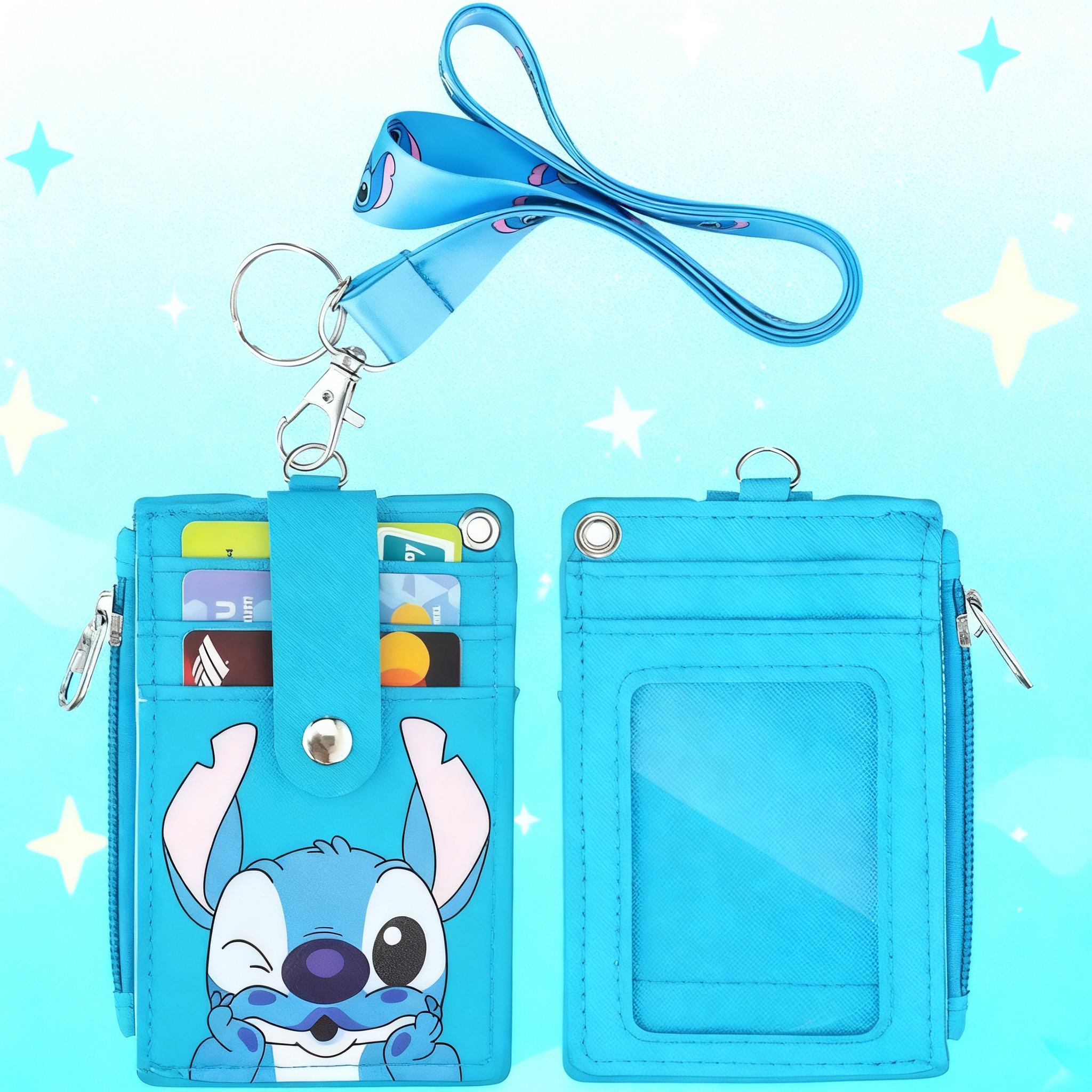 Porta-crachá retrátil Stitch