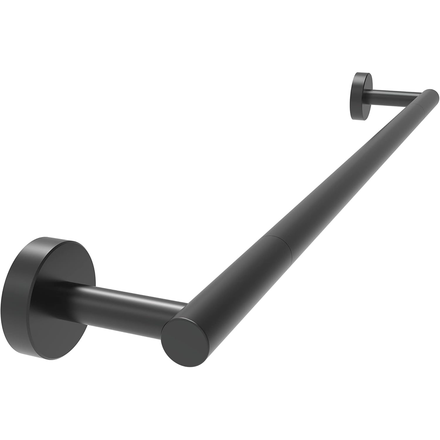 TEMU 60.96cm Towel Bar Black Towel Rack Suitable For Bathroom Kitchen Towel Rack Stainless Steel Rustproof Wall-mounted Total Length 66.04cm (matte