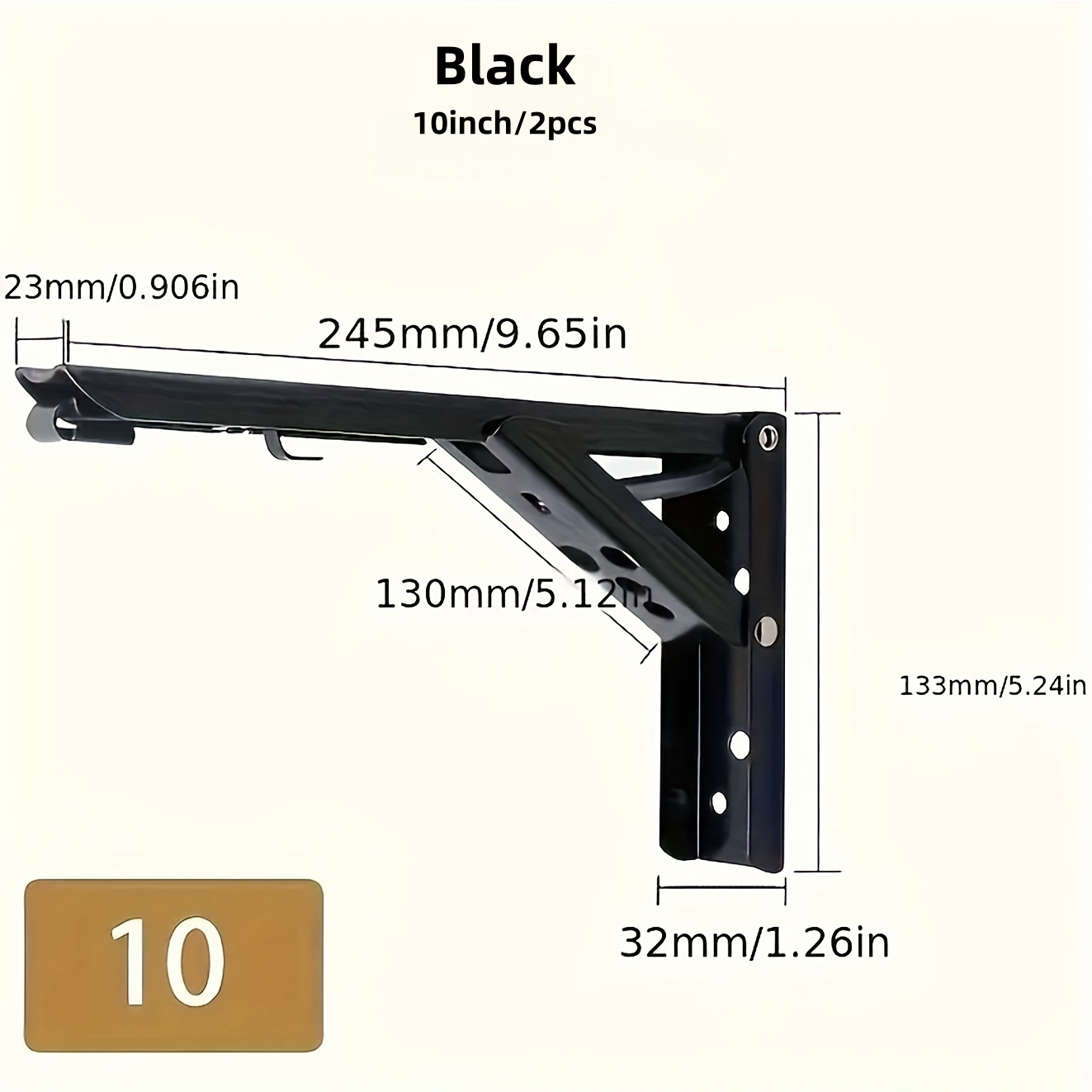 2/6pcs Folding Shelf Brackets, Durable Folding Shelf Brackets For Bench Tables, Space- Brackets