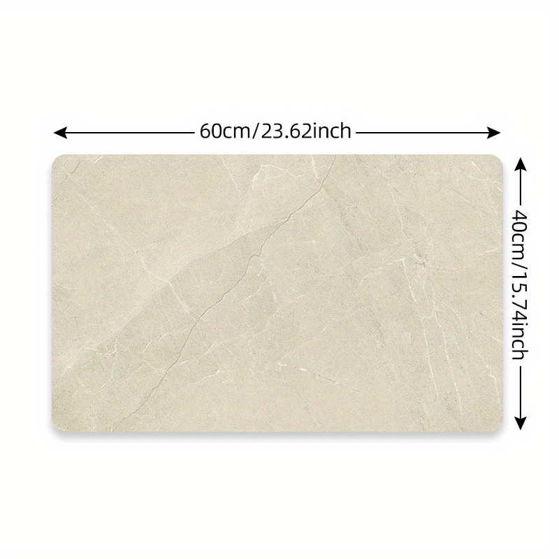TEMU 1pc Natural Stone Pattern Pet Feeding Mat, Elegant Marble Design Pet Placemat, Mud Material For , Multi-functional Pet Accessory Suitable For ,