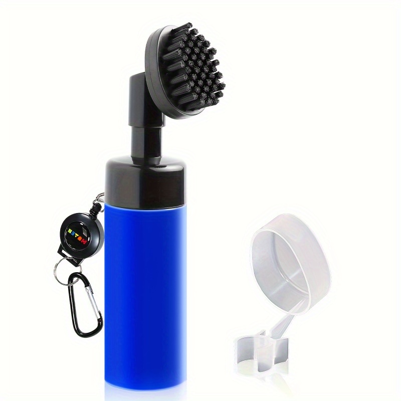 TEMU Golf Club Brush Cleaner With Retainer Clip & Squeeze Water Bottle 7.5 Inches, Holds 4 Ounces, High Quality, Essential Golf Accessories For Men,
