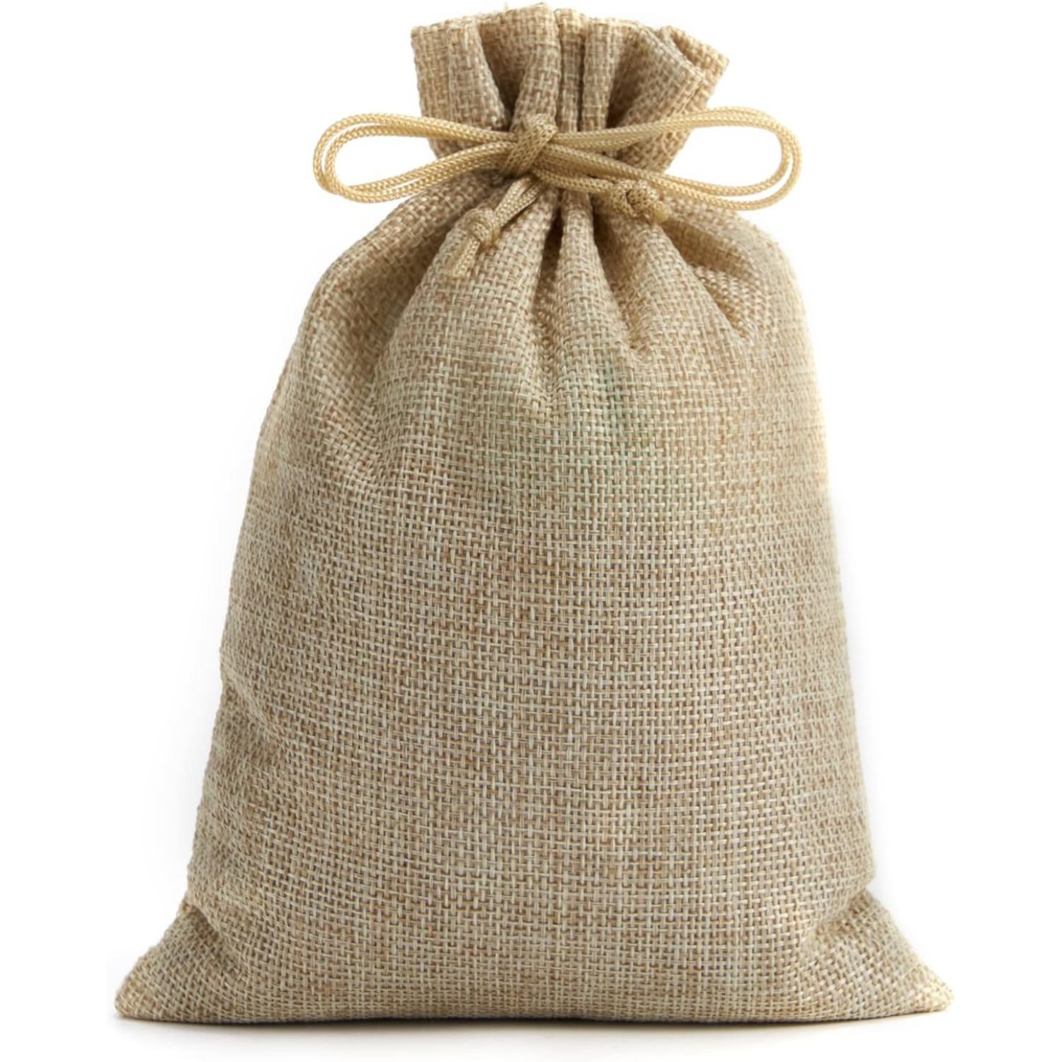 

5-pack Burlap Drawstring Gift Bags - Reusable Hessian Linen Pouches For Party Favors, Jewelry, Wedding Presents, Birthday, Art And Diy Crafts