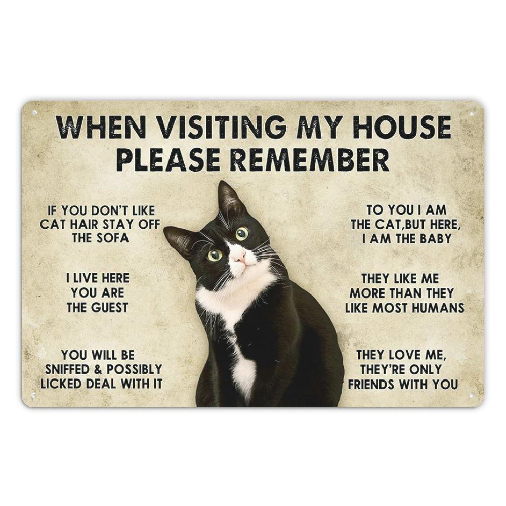 

1pc Whimsycat Aluminum , Cat Decorative Metal , 8x12inch For , , Bar,