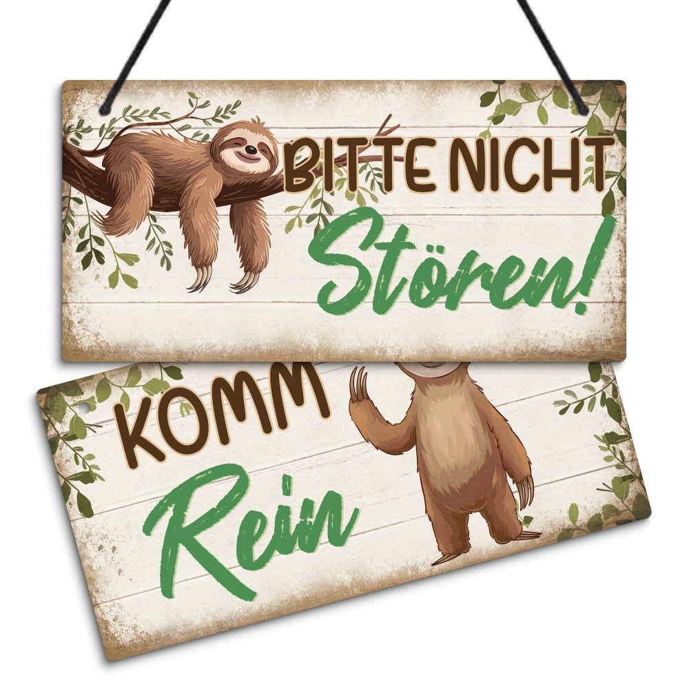 E-shop Putuo Dekor . Deutsches PVC Wendeschild, KOMMEN SIE EIN, BITTE NICHT STÖREN! Hängende Plakette für Zuhause Bauernhaus Café Bar Pub Club