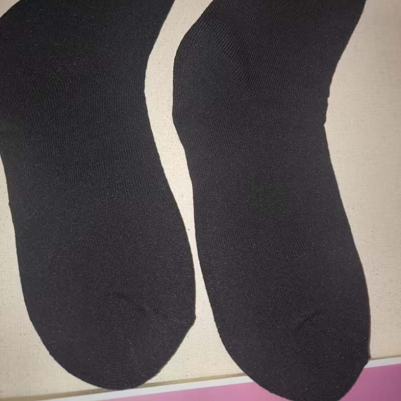 TEMU Men's Winter Thick Warm Socks, Fleece-lined Outdoor Hiking Socks, Soft And Durable, Reinforced Toe And Heel, Fits Size 40-45, Ideal For Cold