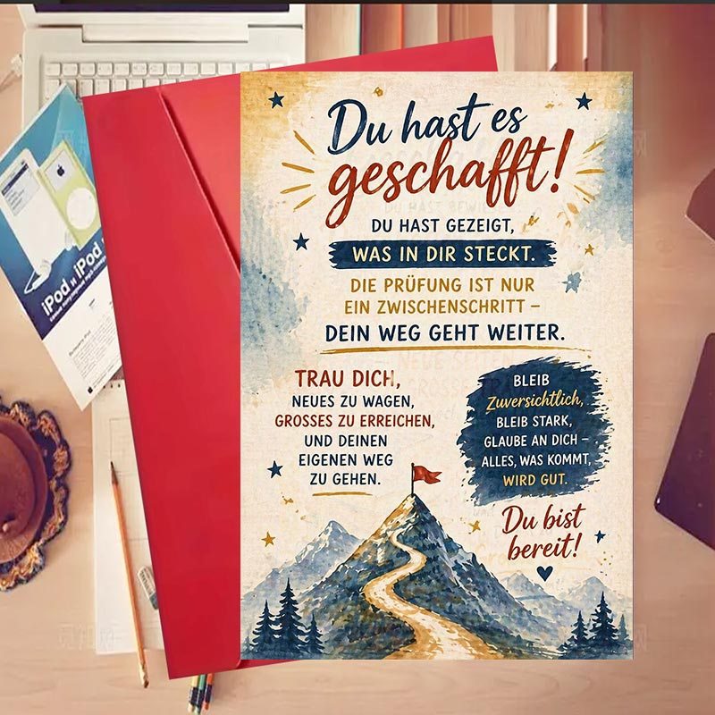 Image of 1set 1 Set Motivational Greeting Card For Who Have An Exam Ideal For Celebrating Their And Encouraging Future Ventures